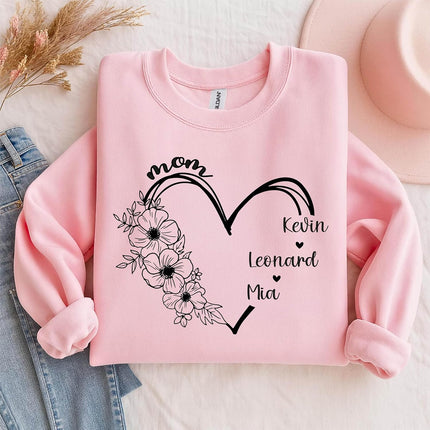 Custom Mama Shirt, Grandma Gifts with Grandkids Names, Personalized Mom Gifts for Mothers Day, Nana Auntie Gigi Mimi Abuela
