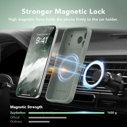 Magnetic Silicone Case for 17 Pro 6.3-Inch, Calke Green