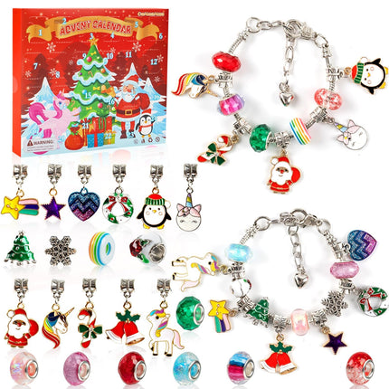 Christmas Countdown Advent Calendar Bracelets 2026 for Kids Girls Gift
