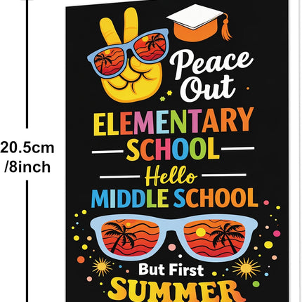 5th Grade Graduation Gifts Card for Boys Girls,Funny 2026 Elementary School Graduation Cards Gifts Decorations for Son Daughter Granddaughter Grandson Niece Nephew Family Kids