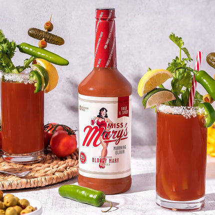 Bloody Mary Mix, Low Sugar Drink Mixer, All Natural Ingredients, Low Calorie, Low Carb, Keto Friendly, Bold and Spicy, 2 Pack