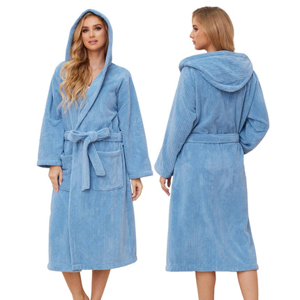 Hooded Bathrobes for Women, Soft Long Towel Robes for Women - Quick Dry yet Warm