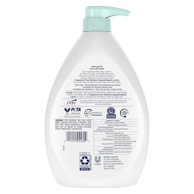 Baby Sensitive Skin Care Baby Wash Fragrance Free Moisture For Baby Bath Time Fragrance Free and - photo 2