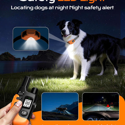 Shock Collar for Dogs- 4200FT LED Light Dog Training Collar with Remote