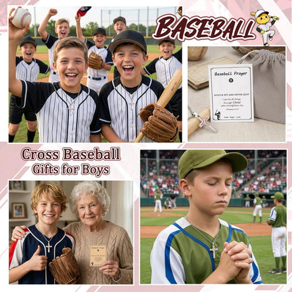 Baseball Necklaces for Boys as Baseball Cross Necklace,Stainless Steel Christian Philippians 413 - photo 4