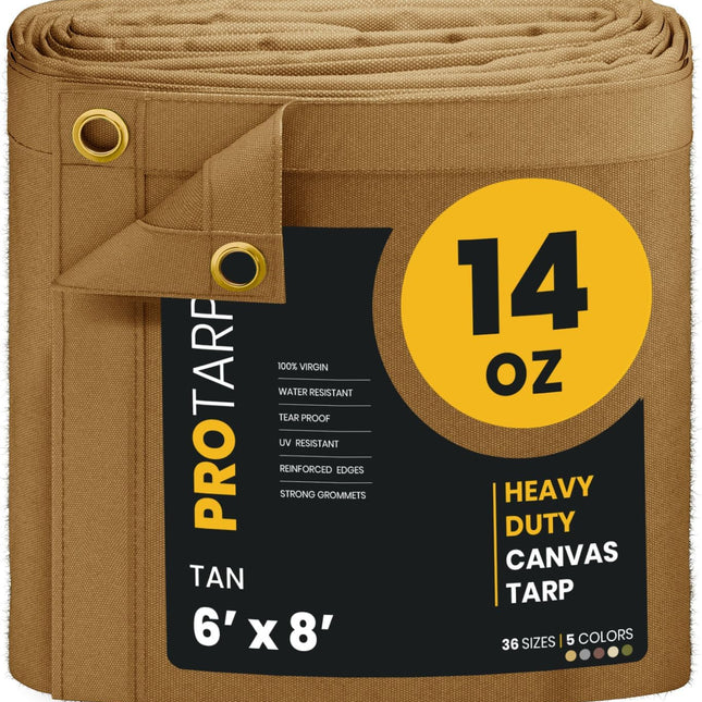 Heavy Duty 14 OZ Water Resistant Canvas Tarp