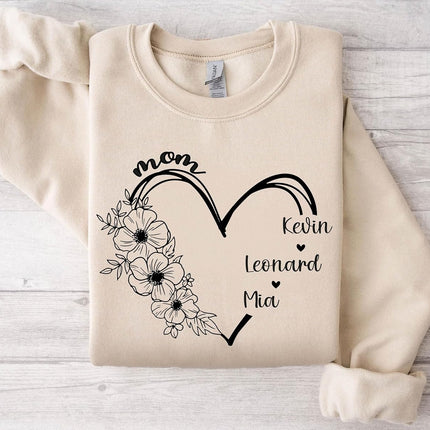 Custom Mama Shirt, Grandma Gifts with Grandkids Names, Personalized Mom Gifts for Mothers Day, Nana Auntie Gigi Mimi Abuela