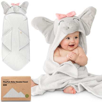 Organic Baby Towel with Hood for Girls, Boys, Soft (Uria)