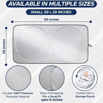 Car Sun Shade for Windshield, Foldable Front Window Cover - photo 4