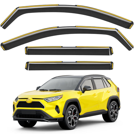 in-Channel Extra Durable Window Rain Guards for Chevy Silverado/GMC Sierra 1500 2019-2026 Crew Cab,Window Deflectors,Vent Visors,Side Window Shades, Truck Accessories-4pcs