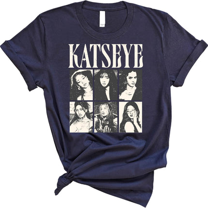 KATSEYE Vintage Style Photo Collage T Shirt Retro Pop Culture Casual Streetwear Tee