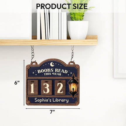 Books Read This Year Counter Valentines Day Gifts For Women Readers, Personalized Book Counter Tracker Bookshelf Decor, Bookish Gifts Accessories For Book Lovers, Bookworm, Bookclub Stocking Stuffers
