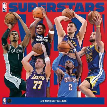 2027 NBA Superstars Wall Calendar