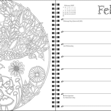 Johanna Basford 2027 Weekly Coloring Calendar