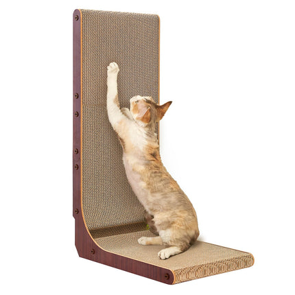 Cardboard Cat Scratcher for Indoor Cats, 26.8 Inch, Brown