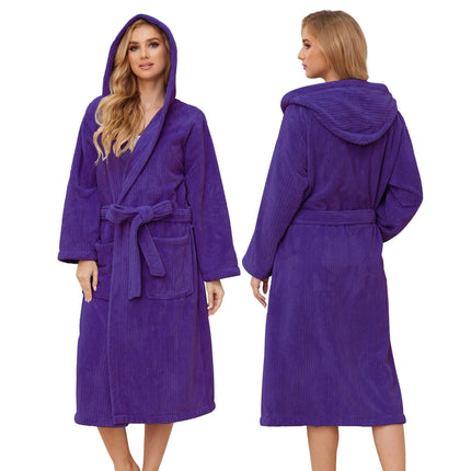 Hooded Bathrobes for Women, Soft Long Towel Robes for Women - Quick Dry yet Warm