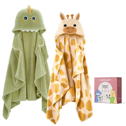 Hooded Baby Towels, 2 Pack with Health Label