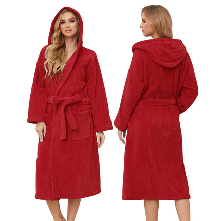 Hooded Bathrobes for Women, Soft Long Towel Robes for Women - Quick Dry yet Warm