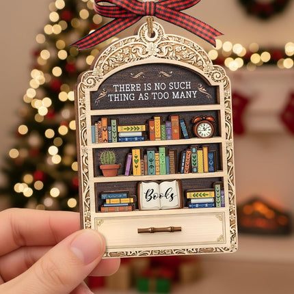 Book Lovers Gifts for Women, Valentines Day Gifts for Teacher, Librarian, Reader, Bookworm, Book Ornament Faux Stained Glass Window Hanging, Bookish Gifts Stocking Stuffer Decor (Bookshelf)