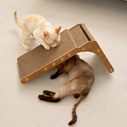 Cardboard Cat Scratcher for Indoor Cats, 26.8 Inch, Brown