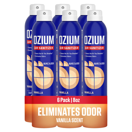 Spray sanitizante de aire y eliminador de olores de 8 Oz.