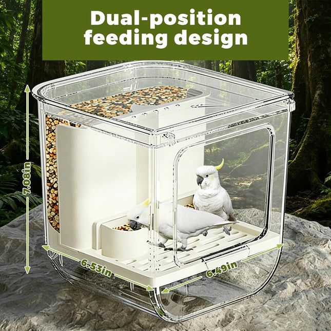 Bird Feeder for Cage, Automatic Bird Feeder, Multifunctional Parrot Seed