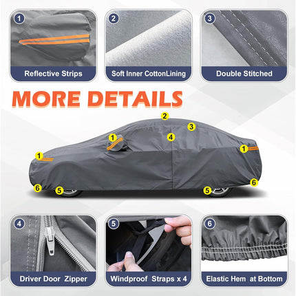 Coverlex All-Weather BMW 3 Series Car Cover - Waterproof Heavy Duty Custom Fit for 2012-2026 BMW 320i, 328i, 330i, 330e, 335i, 340i, M340i, M3 (F30, G20)