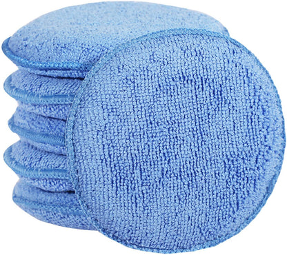 Microfiber Wax Applicator Pads, Car Wax Applicator, Buffing & Detail Polishing Foam Pads for Car Cleaning and Fine