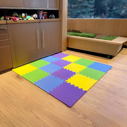 Baby Play Mat, Soft Foam Floor Tiles for Kids. Adjustable Interlocking Foam Tiles, Fits with 74x74 Playpen Baby mat for Crawling & Development, Playmat for Babies 6-12 Months