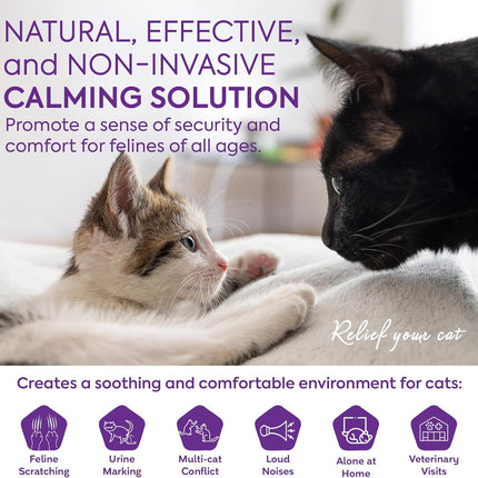 TopSum Cat Calming Pheromone Diffuser: Feline Pheromones Plug in for Stress, Along At Home, Spraying, Fighting, Scratching, Aggression & Excessive Meowing (Purple)