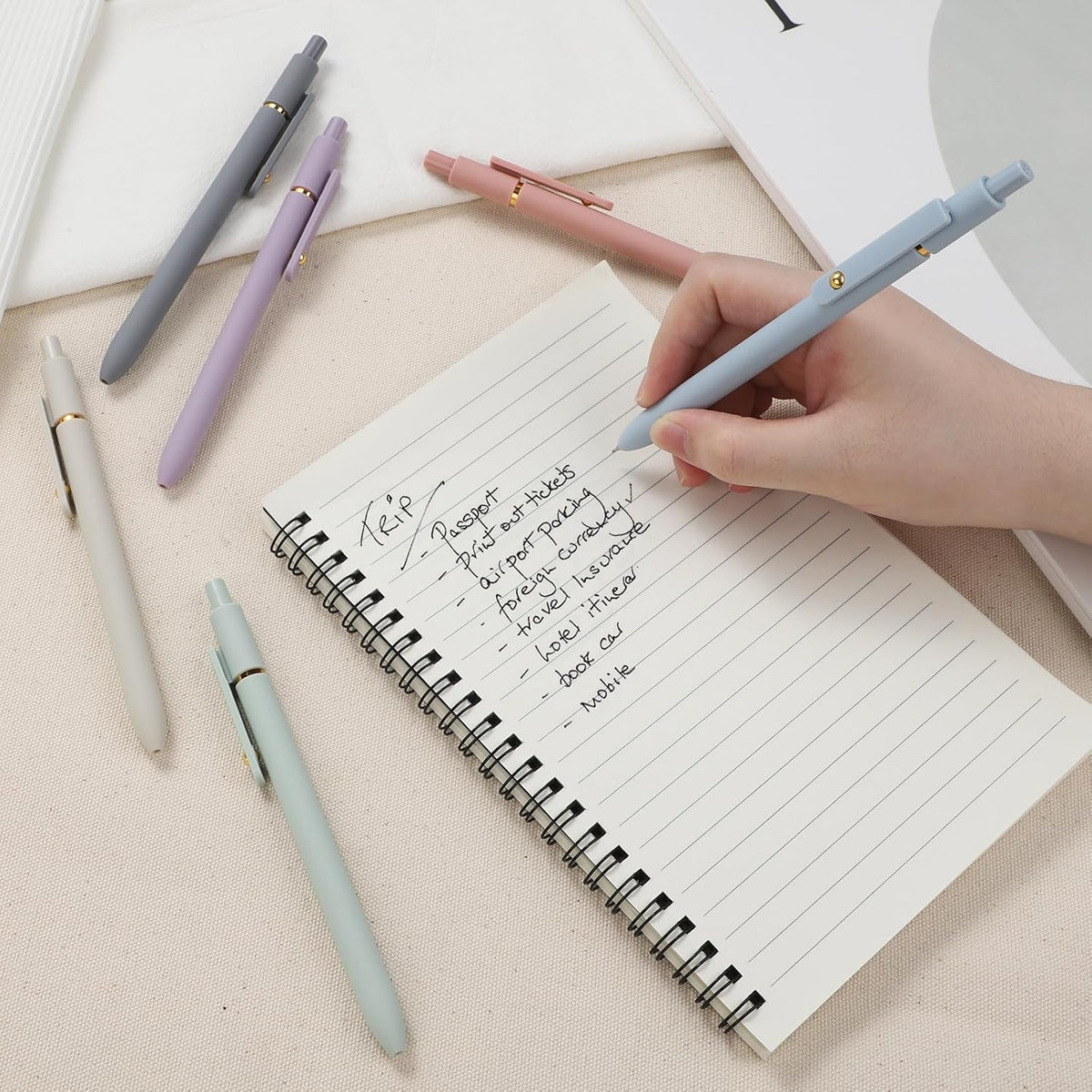 6-Piece 0.7mm Fine Point Black Ink Gel Pen Set - photo 2
