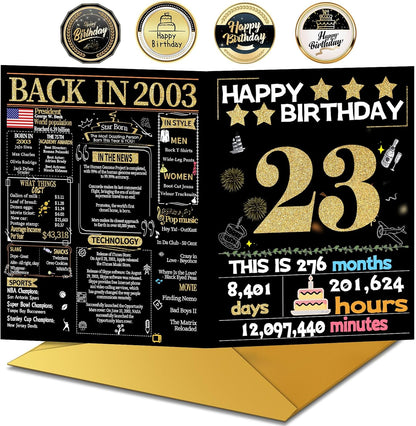 23rd Birthday Card with Envelope