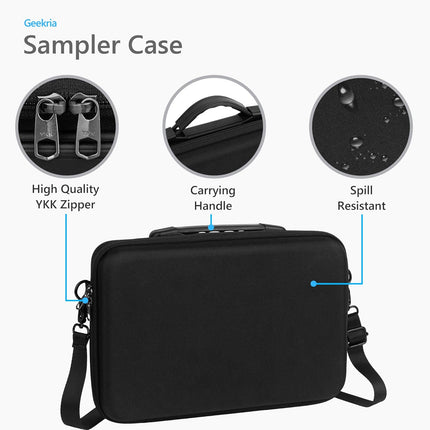 GEEKRIA Hard Shell Travel Case Compatible with Akai Professional MPC Sample Portable Groovebox, Audio Sampler Carrying Bag (Black)
