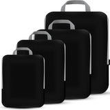 Black Compression Packing Cubes with Double Zippers