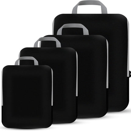 Black Compression Packing Cubes with Double Zippers