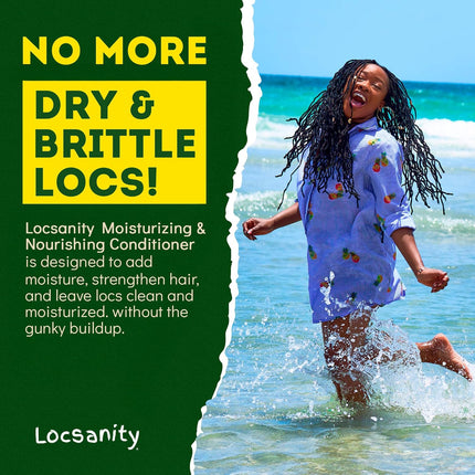 Shampoo and Conditioner for Dreadlocks - Locsanity Rosewater Peppermint 2-in-1 Sulfate-Free Formula - Moisturizing & Strengthening for Locs, Microlocs & Natural Hair (12 fl oz)