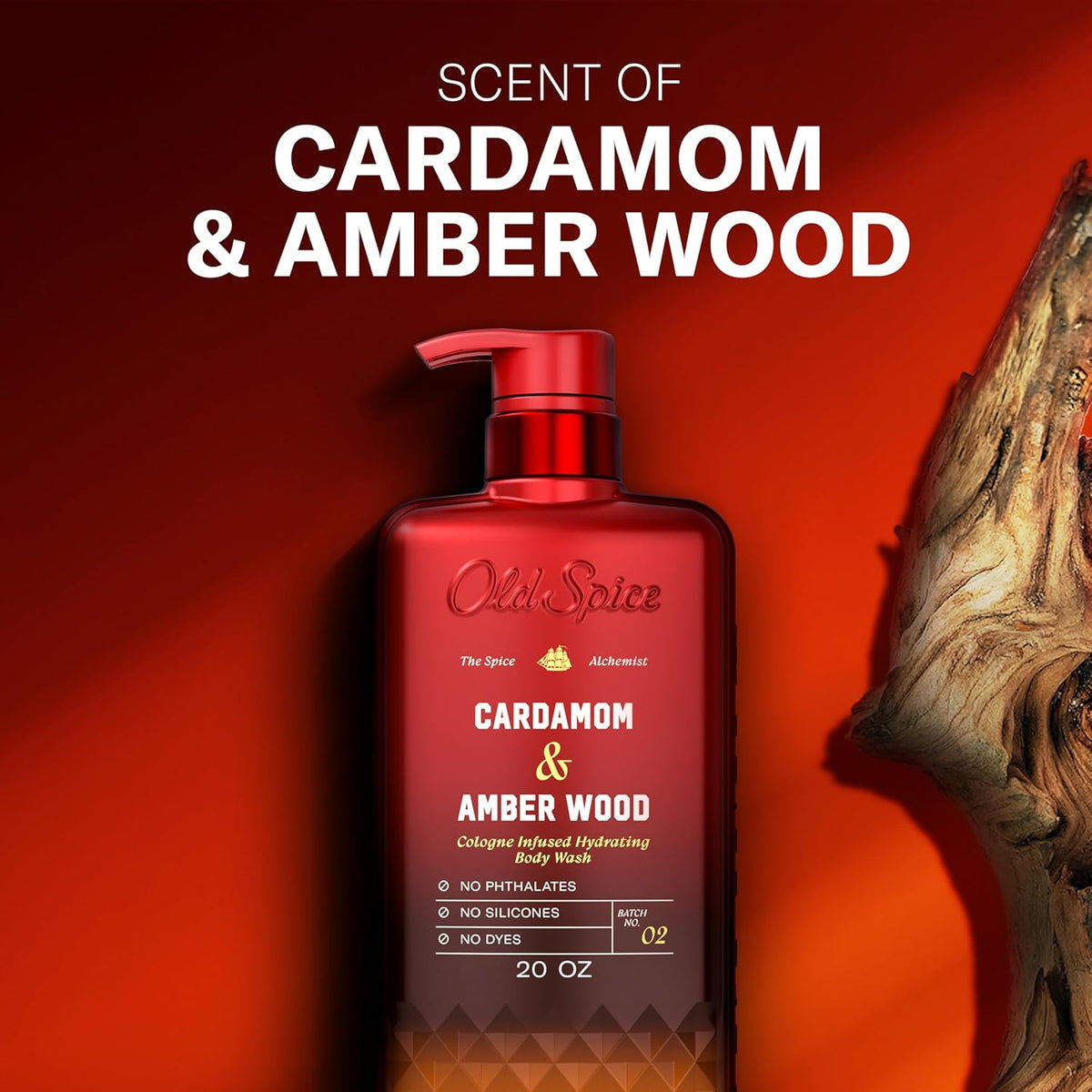 Men's Cardamom and Amber Wood Hydrating Body Wash, 20 oz - photo 4