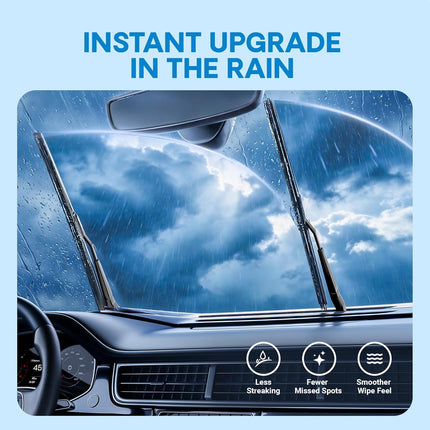 5 PLUS 26" and 20" Windshield Wiper Blades(Pack Of 2), All-Season Performance Automotive Replacement Windshield Wiper Blades for My Car