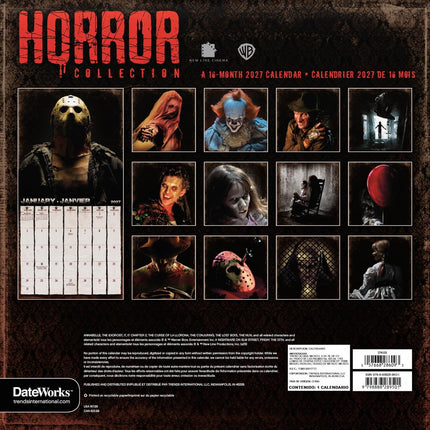 2027 Horror Collection (Bilingual French) Wall Calendar (English and French Edition)