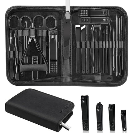 Manicure Set Nail Clippers Set Pedicure Kit, 26-Piece Brown