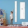 Farmhouse Style Wooden Kids Growth Chart Ruler for Boys and Girls (Rustic Brown - BMK)