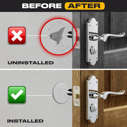Clear Door Stoppers - Medium 2" (6 PCS) - Door Stoppers for Wall with Strong Back Adhesive - Quiet and Shock Absorbent Silicone Wall Protectors from Door Knobs - Protects Every Surface