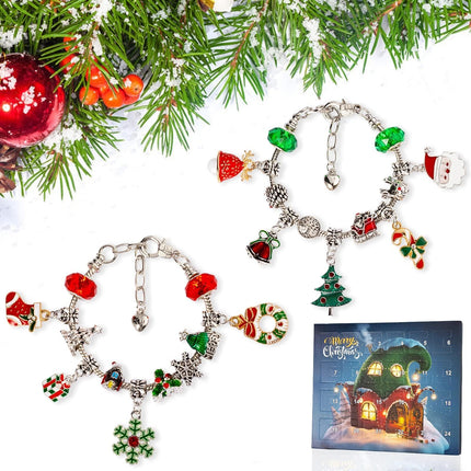 Christmas Countdown Advent Calendar Bracelets 2026 for Kids Girls Gift