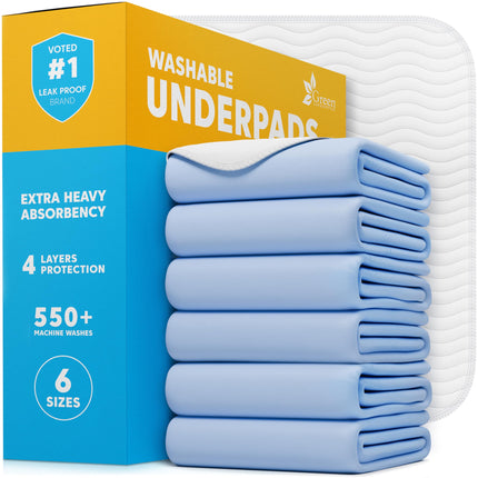 Washable Pee Pads for Dogs - Waterproof Reusable Puppy Pads with Anti-Slip Backing, Pet Training Pad for Puppy Playpen, Crate, Whelping Box, Potty Training (Pack of 2 - 34x36)