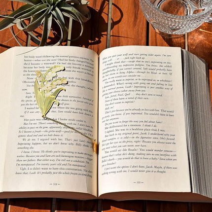 Metal Lily of the Valley Bookmark with Greeting Card & Gift Box