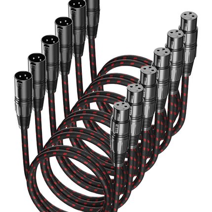XLR Cables 3ft 2 Pack,Short Microphone Cable OFC Noise Reduction
