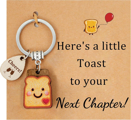 Cute Toast Keychain for Girls - New Beginnings Gift