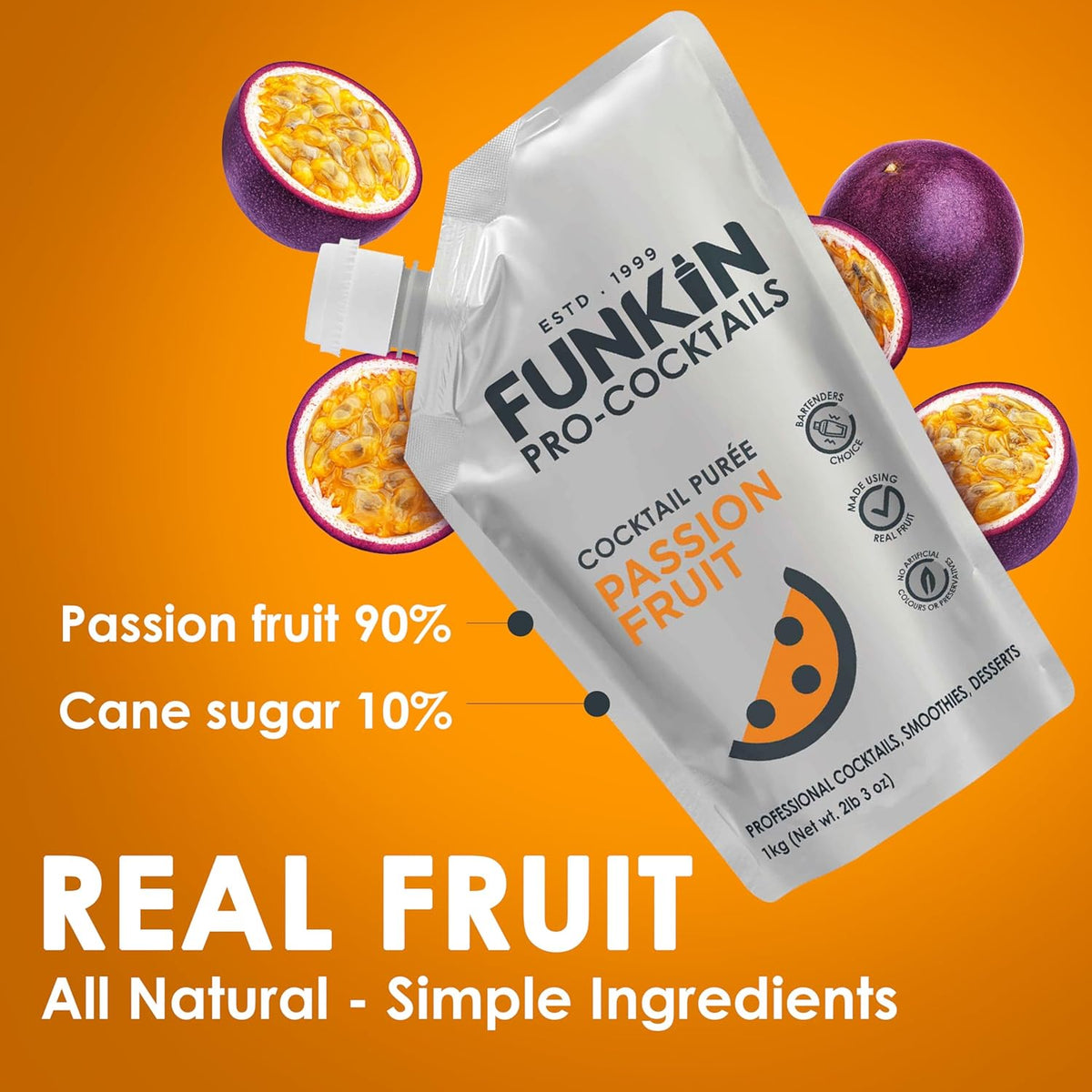 Passion Fruit Puree Natural Mixer, 2.2 lbs - photo 2