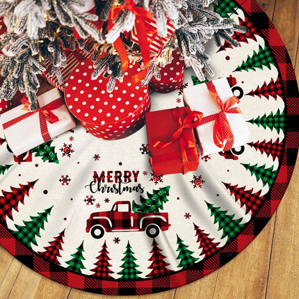 Christmas Tree Skirt Red Buffalo Plaid Xmas Tree Skirts Mat 48 Inches