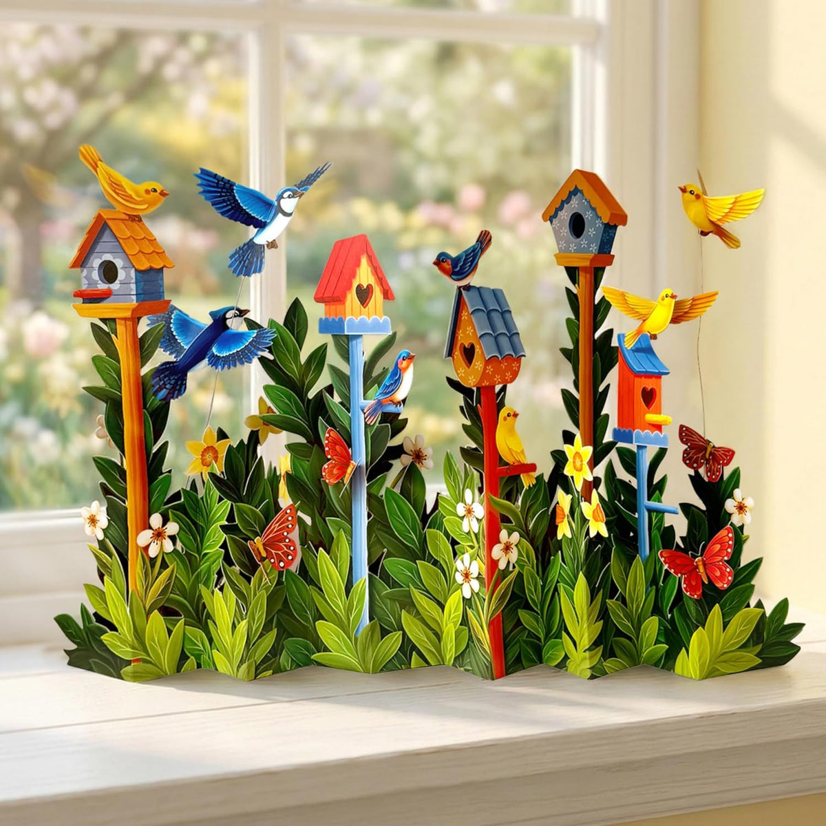 Pop Up Cards, Birdhouse Garden, 12 Inch Life Sized Forever Flower Bouquet 3D Popup Greeting Card - photo 2